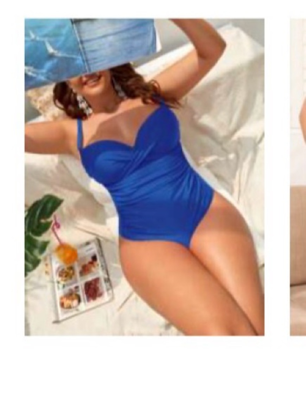 SHEIN Cobalt Blue One-Piece Swimsuit
